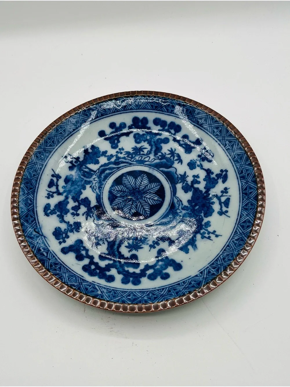 ashworth bros hanley Blue And White England Plate D 10 Inch
